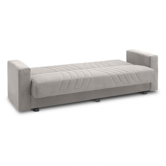 Καναπές - κρεβάτι Daisy Megapap υφασμάτινος με αποθηκευτικό χώρο χρώμα μπεζ 215x76x84εκ.
