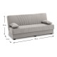 Καναπές - κρεβάτι Marvy Megapap υφασμάτινος με αποθηκευτικό χώρο χρώμα μπεζ 182x77x87εκ.