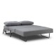 Καναπές - κρεβάτι Lombardy Megapap διθέσιος υφασμάτινος χρώμα ανοιχτό γκρι 151x90x90εκ.