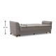 Καναπές - κρεβάτι Albero Megapap τριθέσιος υφασμάτινος χρώμα μπεζ-γκρι 232x92x98εκ.