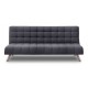 Καναπές - κρεβάτι Trentino Megapap τριθέσιος υφασμάτινος χρώμα ανθρακί 183x92x80εκ.