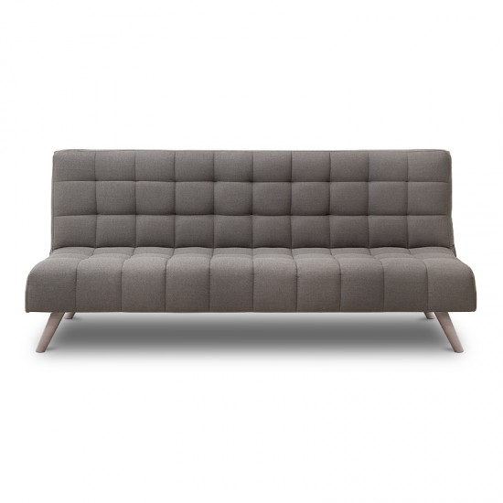 Καναπές - κρεβάτι Trentino Megapap τριθέσιος υφασμάτινος χρώμα ανοιχτό γκρι 183x92x80εκ.