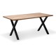 Τραπέζι Jeremy Megapap Mdf - μεταλλικό χρώμα ακακίας 140x80x75εκ.