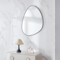 Καθρέφτης επιτοίχιος Nextdeco 80x60εκ πλαίσιο MDF όψη γκρι μάρμαρο.