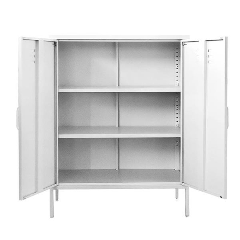 Ντουλάπα μεταλλική Nextdeco δίφυλλη λευκή Υ102x80x40εκ.