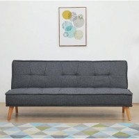 Καναπές κρεβάτι τριθέσιος Nextdeco Tokyo σκούρο γκρι Υ82x181x91εκ.