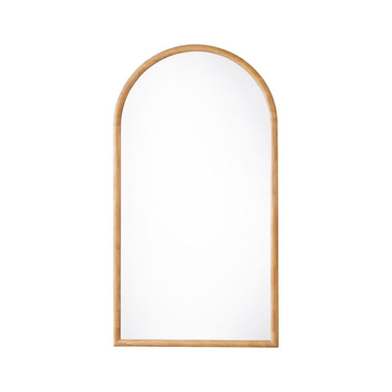 Καθρέφτης επιτοίχιος οβάλ Nextdeco φυσικό ξύλο oak 70x130εκ.