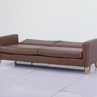 Καναπές κρεβάτι τριθέσιος Nextdeco Soho καφέ Υ81x201x90εκ.