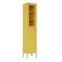 Ντουλάπι μεταλλικό Nextdeco με 2 πόρτες κίτρινο Υ180x35x30εκ.