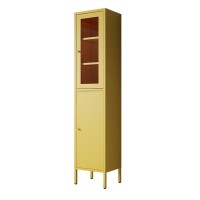 Ντουλάπι μεταλλικό Nextdeco με 2 πόρτες κίτρινο Υ180x35x30εκ.