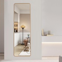 Καθρέφτης επιτοίχιος ορθογώνιος Nextdeco χρυσό μεταλλικό πλαίσιο 40x150εκ.