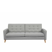 Καναπές κρεβάτι τριθέσιος Nextdeco Soho khaki light Υ81x201x90εκ.