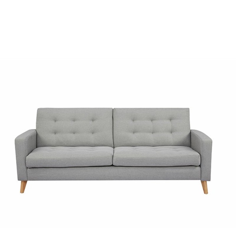 Καναπές κρεβάτι τριθέσιος Nextdeco Soho khaki light Υ81x201x90εκ.