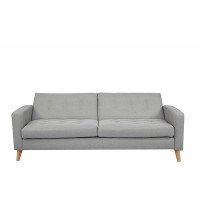 Καναπές κρεβάτι τριθέσιος Nextdeco Soho khaki light Υ81x201x90εκ.