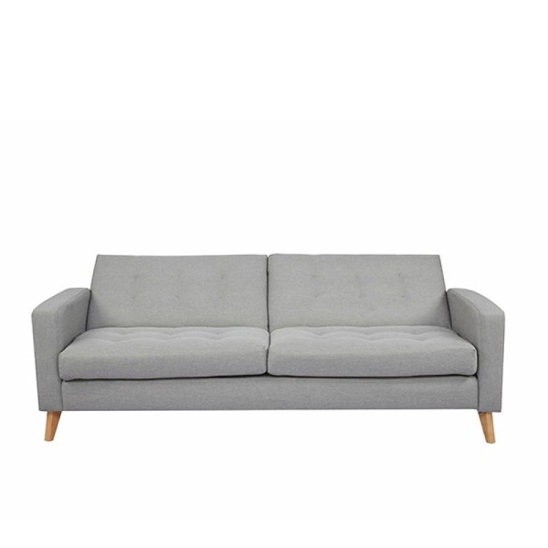Καναπές κρεβάτι τριθέσιος Nextdeco Soho khaki light Υ81x201x90εκ.
