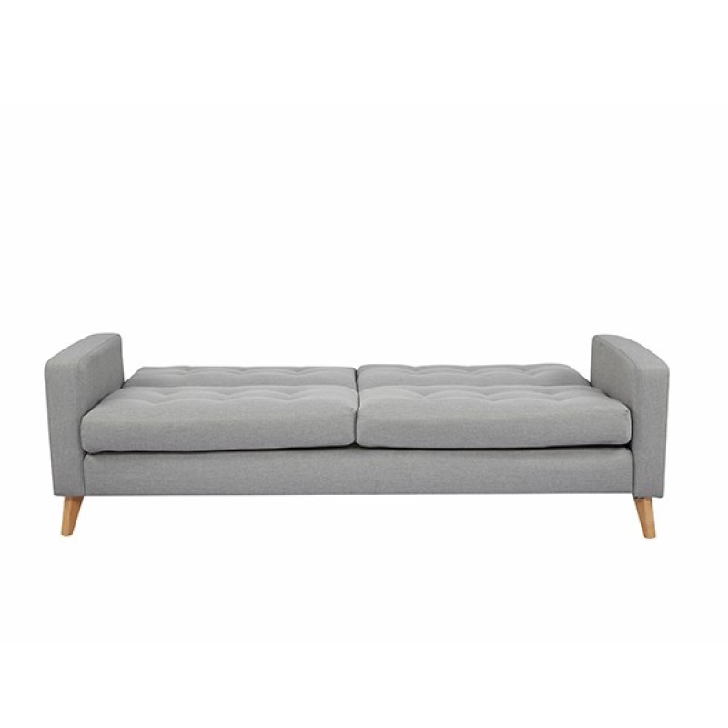 Καναπές κρεβάτι τριθέσιος Nextdeco Soho khaki light Υ81x201x90εκ.