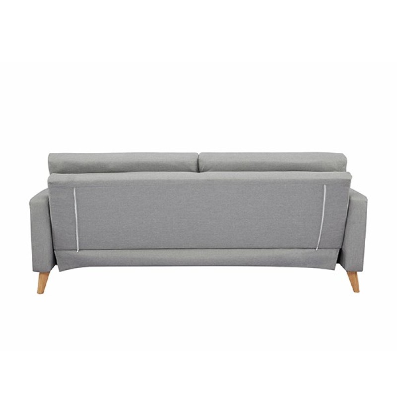Καναπές κρεβάτι τριθέσιος Nextdeco Soho khaki light Υ81x201x90εκ.