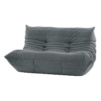 Καναπές διθέσιος Nextdeco Togo Alcantara σκούρο γκρι Υ70x132x102εκ