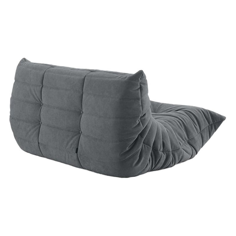 Καναπές διθέσιος Nextdeco Togo Alcantara σκούρο γκρι Υ70x132x102εκ