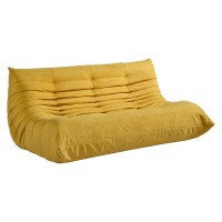Compressed Nextdeco καναπές τριθέσιος Togo κίτρινος Υ70x174x102εκ.