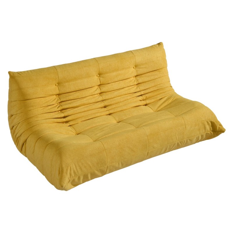 Compressed Nextdeco καναπές τριθέσιος Togo κίτρινος Υ70x174x102εκ.