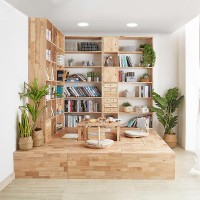 Ξύλινο κουτί ορθογώνιο Nextdeco Natural Υ39x40x80εκ.