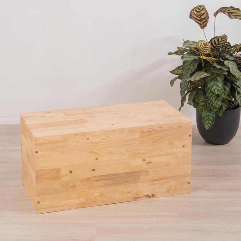 Ξύλινο κουτί ορθογώνιο Nextdeco Natural Υ39x40x80εκ.