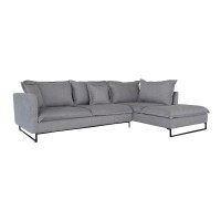 Καναπές γωνιακός Nextdeco Siegfried δεξιά γωνία γκρι Y85x286x183εκ.