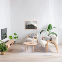 Καναπές διθέσιος Nextdeco Natural μασίφ ξύλο λευκός Υ78,5x127,6x72,5εκ.