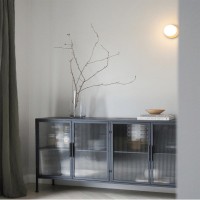 Έπιπλο τηλεόρασης μεταλλικό Nextdeco με ανοιγόμενες πόρτες μαύρο Υ90x150x35εκ.