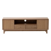 Έπιπλο τηλεόρασης Nextdeco μασίφ ξύλο δρυός Υ45x140x35εκ.