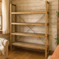 Ραφιέρα Nextdeco ανακυκλωμένο ξύλο teak - mahoni Υ200xM185xΠ39εκ