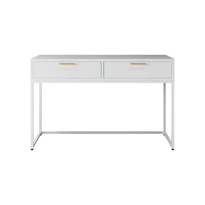 Γραφείο μεταλλικό Nextdeco λευκό με συρτάρια Υ76x120x50εκ.