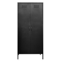 Ντουλάπα μεταλλική Nextdeco δίφυλλη μαύρη Υ170x76x50εκ.