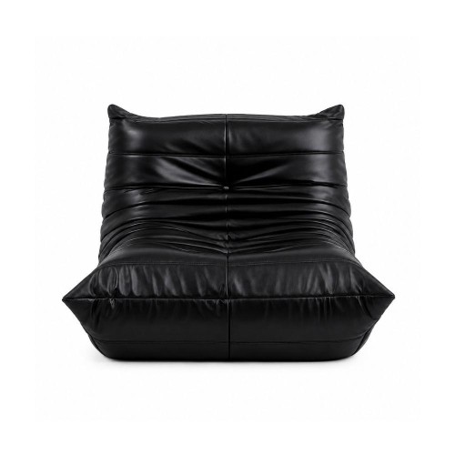 Πολυθρόνα Nextdeco Togo eco leather μαύρη Υ70x97x85εκ.