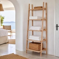 Ραφιέρα Nextdeco Natural μασίφ ξύλο Y180x60x45εκ.