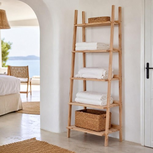 Ραφιέρα Nextdeco Natural μασίφ ξύλο Y180x60x45εκ.