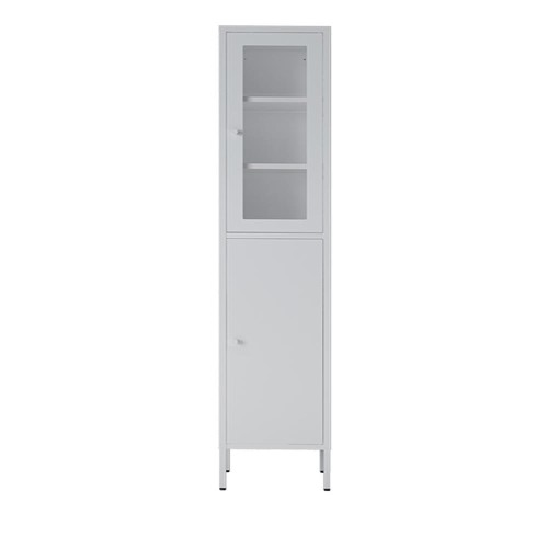 Ντουλάπι μεταλλικό Nextdeco με 2 πόρτες λευκό Υ180x35x30εκ.