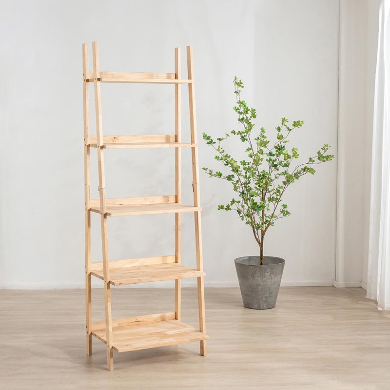 Ραφιέρα Nextdeco Natural μασίφ ξύλο Y180x60x45εκ.