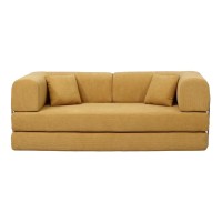 Compressed Nextdeco καναπές-κρεβάτι κίτρινος 200x100x75εκ.