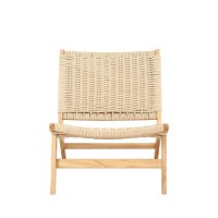 Πολυθρόνα Nextdeco Bogdan δέρμα και ξύλο Υ73,5x65,5x81εκ.