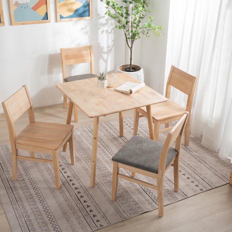 Τραπέζι Nextdeco Natural μασίφ ξύλο Υ75,5x80x80εκ.