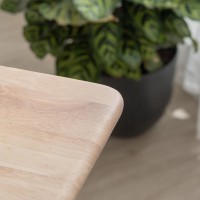 Τραπέζι Nextdeco Natural μασίφ ξύλο Υ75,5x80x80εκ.
