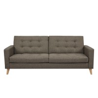 Καναπές κρεβάτι τριθέσιος Nextdeco Soho καφέ-μπεζ Υ81x201x90εκ.