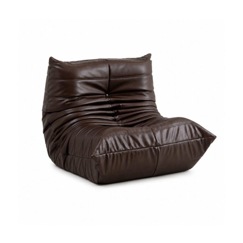 Πολυθρόνα Nextdeco Togo eco leather καφέ Υ70x97x85εκ.
