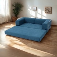 Compressed Nextdeco καναπές-κρεβάτι μπλε 200x100x75εκ.