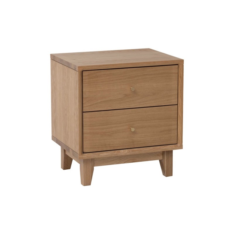 Κομοδίνο Nextdeco μασίφ ξύλο δρυός Υ55x45x35εκ.