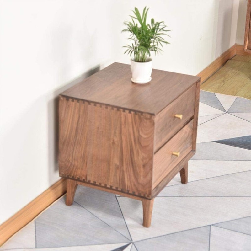 Κομοδίνο Nextdeco μασίφ ξύλο δρυός Υ55x45x35εκ.