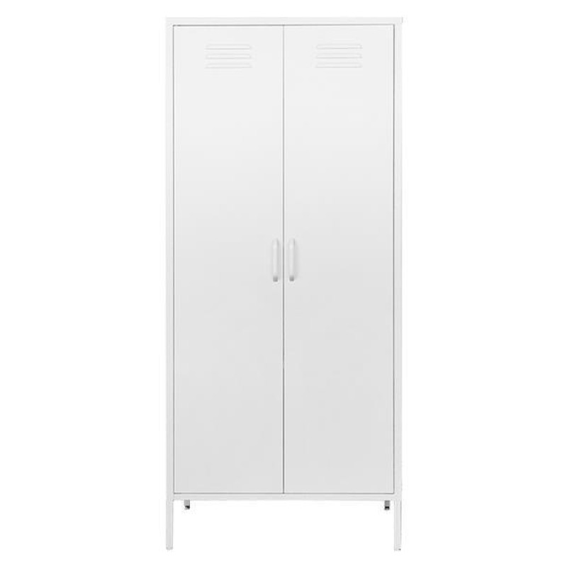 Ντουλάπα μεταλλική Nextdeco δίφυλλη λευκή Υ170x76x50εκ.