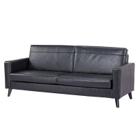 Καναπές κρεβάτι τριθέσιος Nextdeco Soho μαύρος Υ81x201x90εκ.